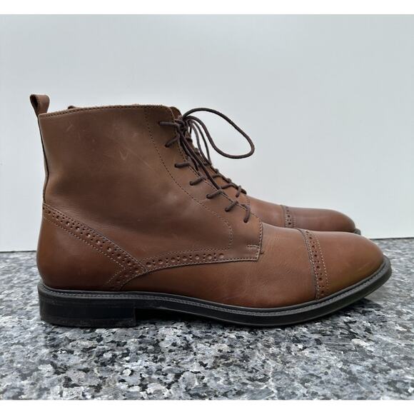 Stafford Gunner Cap Toe Brown Ankle Boot Dress Shoes Men’s Size 12 M main image 10